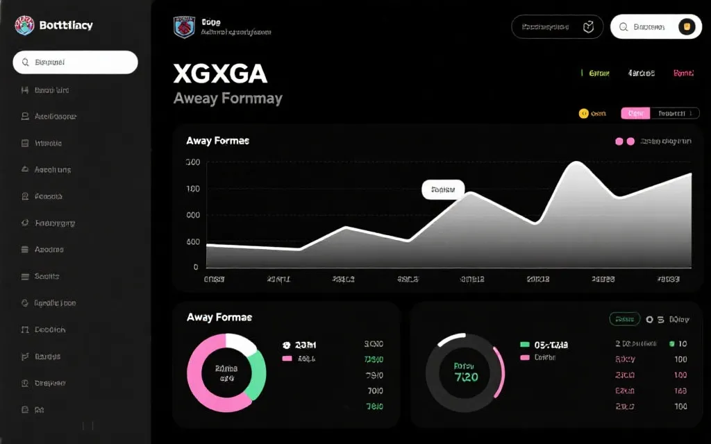 足球数据面板风格的战术对比图：xG、xGA、客场xG差与压迫强度